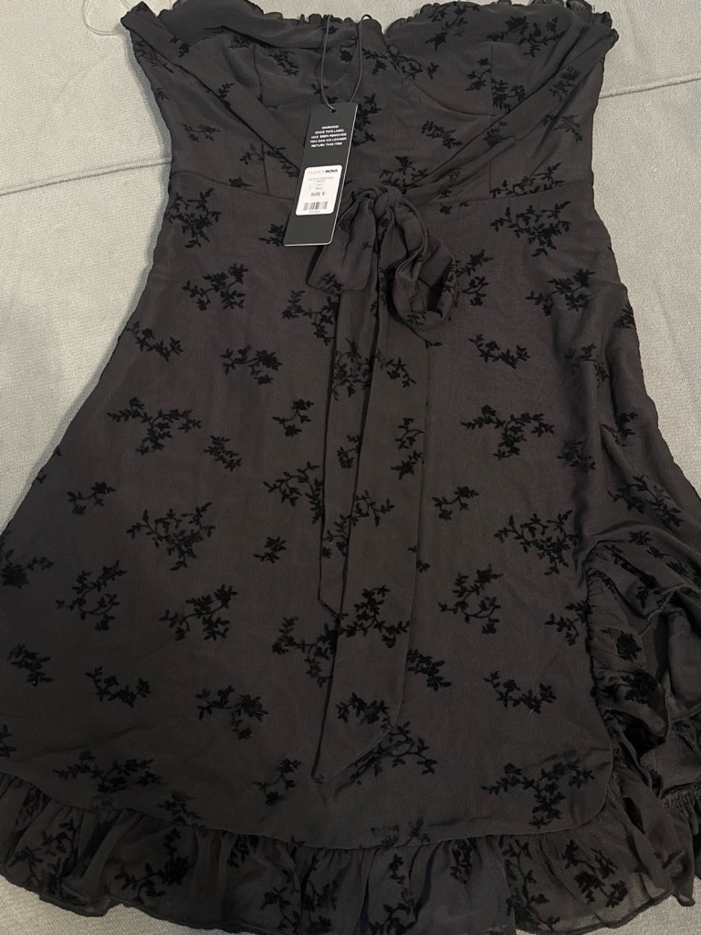 Julia flocked mini dress